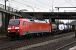 152 055-0 brauste mit einen KLV durch hh-harburg,01.03.16