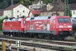 DBC 152 169 steht am Abend von 26 Mai 2022 in Treuchtlingen.