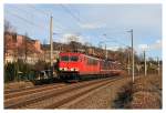 155 108 mit 180 020 / 016 bei der durchfahrt in Chemnitz-Hilbersdorf am 06.02.2013 