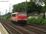 155 154-8 ist solo am 02.07.13 durch harburg gefahren