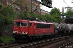 155 239-7 zog einen tankzug am 22.04.14 durch hh-harburg