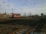 155 036-7 mit einem Gterzug in Halle (Saale) am 17.3.15