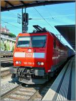 Die DB 185 136-9 in Spiez.