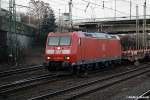 185 066-8 zog einen stahlzug am 14.02.14 durch hh-harburg