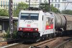 DB cargo Belgium 186 237 durchfahrt am 14 Juli 2022 leise Antwerpen-Berchem.