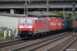 189 004-5 zog einen intermodal am 26.09.13 durch hh-harburg