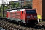 189 004-5 zog einen ganzzug durch hh-harburg,datum 22.04.14