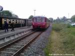 172 132-3 & 172 171-1 bei der Ausfahrt aus Putbus in Richtung Lauterbahc Mole am 11.5.13