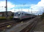 101 001-6 mit dem InterCity (IV) bei der Einfahrt in Stralsund Hbf am 13.8.13