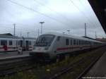 Mit Steuerwagen voraus steht InterCity 2355 mit ziel Ostseebad Binz im Bahnhof Stralsund Hbf am 23.4.14