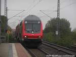 Mit steuerwagen voraus kommt 143 XXX in den Bahnhof Delitzsch ob Bf eingefahren am 20.10.15