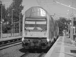 143 034 mit ihrer S7 im Bahnhof Halle-Rosengarten am 15.5.17