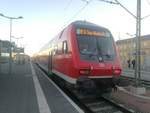 Steuerwagen vom RE18 mit ziel Jena-Gschwitz im Bahnhof Halle (Saale) Hbf am 16.2.19