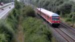 Als Leerfahrt fhrt 111-207 und die 3 n-Wagen von Hafurt nach Bamberg am 20.August 2013.