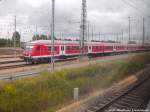 Wittenberger Steuerwagen und N-Wagen im BW Rostock am 16.6.14