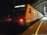 Wittenberger Steuerwagen mit ziel Eisenach im Hallenser Hbf am 10.1.15