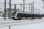 1648 914/414 verlsst als RE4 mit ziel Goslar den Bahnhof Halle/Saale Hbf am 15.2.21