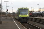 VT 650 725 von agilis als RB24 mit ziel Bad Steben bei der Einfahrt in den Bahnhof Marktredwitz am 22.3.21  