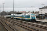 223 067 vom alex mit ziel Mnchen Hbf im Bahnhof Marktredwitz am 23.3.21