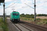 185 607 bei der durchfahrt in Zberitz am 22.7.20