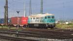 232 008 der CTHS mit einem Containerzug kurz vor dem Bahnhof Halle (Saale) Hbf am 27.7.15