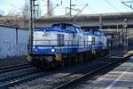 D&D 203 221-7 und 203 208-4 fuhren lz durch hh-harburg,02.03.21