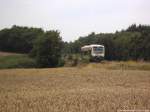 PRESS 650 032-4 unterwegs nach Putbus am Morgen des 6.8.13