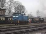 Am 2.1.14 konnte man ein Gutes Foto der PRESS 346 001 & RBB 99 4802 mit dem Personenzug im Bahnhof Putbus machen