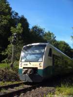 PRESS 650 032-4 beim Passieren des Einfahrt Signals in Putbus am 15.6.14