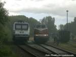 PRESS 145 023 und 118 770-7 in Putbus am 30.5.15