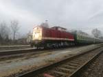 112 565 mit dem Sonderzug im Bahnhof Dessau-Mosigkau am 3.3.19