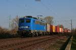 PRESS 140 038 mit Containerzug am 02.04.2019 in Hamburg-Moorburg