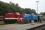 114 703 und 251 901 im Bahnhof Putbus am 18.8.19