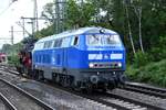 218 055-2 mit berfhrungsfahrt nach bergen auf rgen,harburg 28.05.20