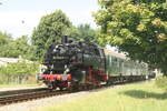 86 1744 und 114 703 unterwegs in Richtung Lauterbach Mole am 30.7.21