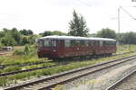 772 140 und 772 772 141 bei Rangierfahrten im Bahnhof Bergen auf Rgen am 30.7.21