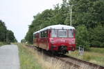 772 140 und 772 141 mit Ziel Bergen auf Rgen bei der Vorbeifahrt an der Ortschaft Alt Sassitz am 31.7.21