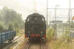 86 1744 beim ranfahren an den Zug im Bahnhof Bergen auf Rgen am 1.8.21