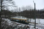 650 032 (650 300) der PRESS von Bergen auf Rügen kommend bei der Einfahrt in Putbus am 24.12.21