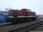 203 843-8 kurz vor der berfhrungsfahrt am Saalehafen in Halle (Saale) am 23.1.15