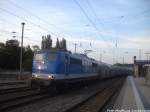 151 039-5 der EGP mit dem Kreidezug im Bahnhof Bergen auf Rgen am 5.9.14