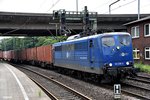 151 078-3 fuhr mit einen kastenzug durch hh-harburg,16.06.16