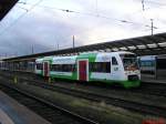 Regioshuttle der Erfurter Bahn nach Gera Hbf, aufgenommen in Hof Hbf.