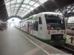 EB VT 302 mit ziel Gera Hbf im Bahnhof Leipzig Hbf am 8.9.14