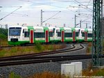 VT 334 und 2 weitere RegioShuttle´s der ErfurterBahn bei der Einfahrt in den Leipziger Hbf am 20.8.16