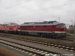 132 334 der EBS abgestellt in Delitzsch am 20.3.16