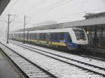 Erixx 622er-Doppelpack beim verlassen des Bahnhofs Hannover Hbf am 16.1.16