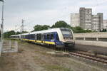 622 704/204 mit 622 709/209 verlassen den Bahnhof Braunschweig Hbf in Richtung Goslar/Bad Harzburg am 8.6.22