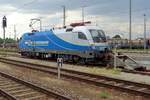 MEB/EVB 1116 911 steht abgestellt in PLattling am 9 Mai 2018.