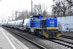 EVB 275 104 fuhr mit einer ladung sprinter durch hh-harburg,26.03.21